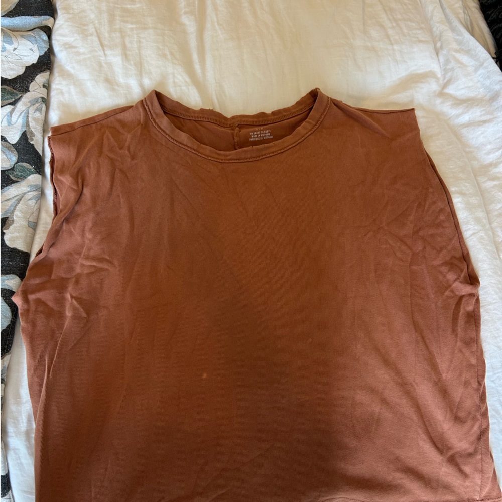Aerie Pinkish Brown Short Sleeve T-Shirt